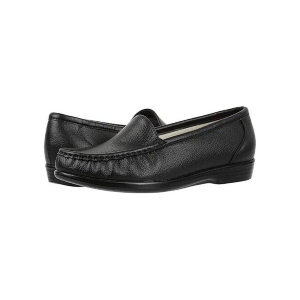 SAS Black Simplify Slip On Leather Loafers Size 9 9S Shoes